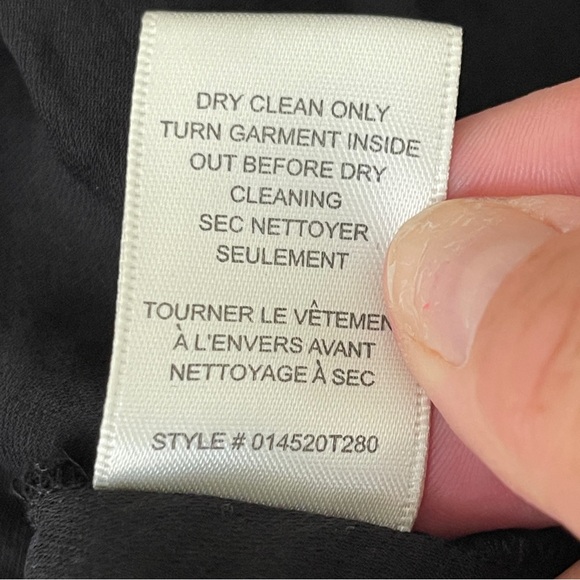 Rebecca Taylor Tank Top Black Studded Raw Edge Scoop Neck Back Tie Size 4 - Picture 8 of 9